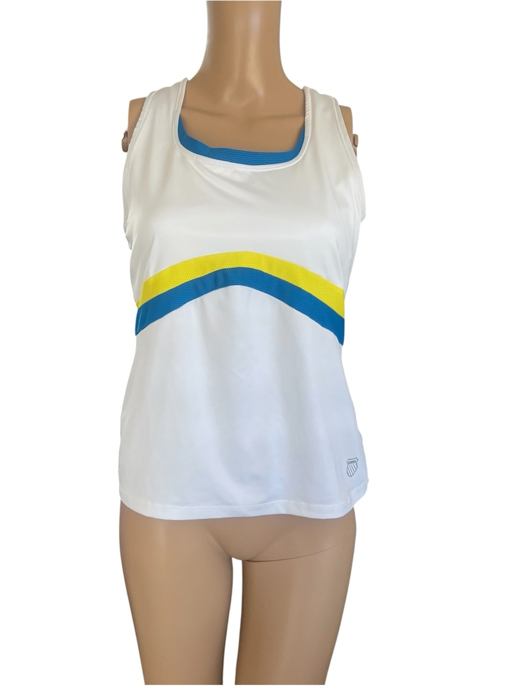 K-Swiss Workout Tank Top Racerback w/Built in Bra Vintage